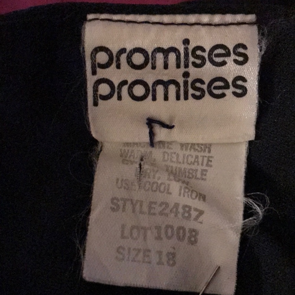 Promises Promised Black Pleated Dress